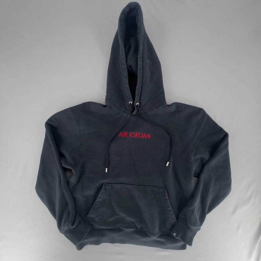 JNike Air Jordan Heavyweight 2.5lb French Terry Hoodie Mens Med Black DO6094-010